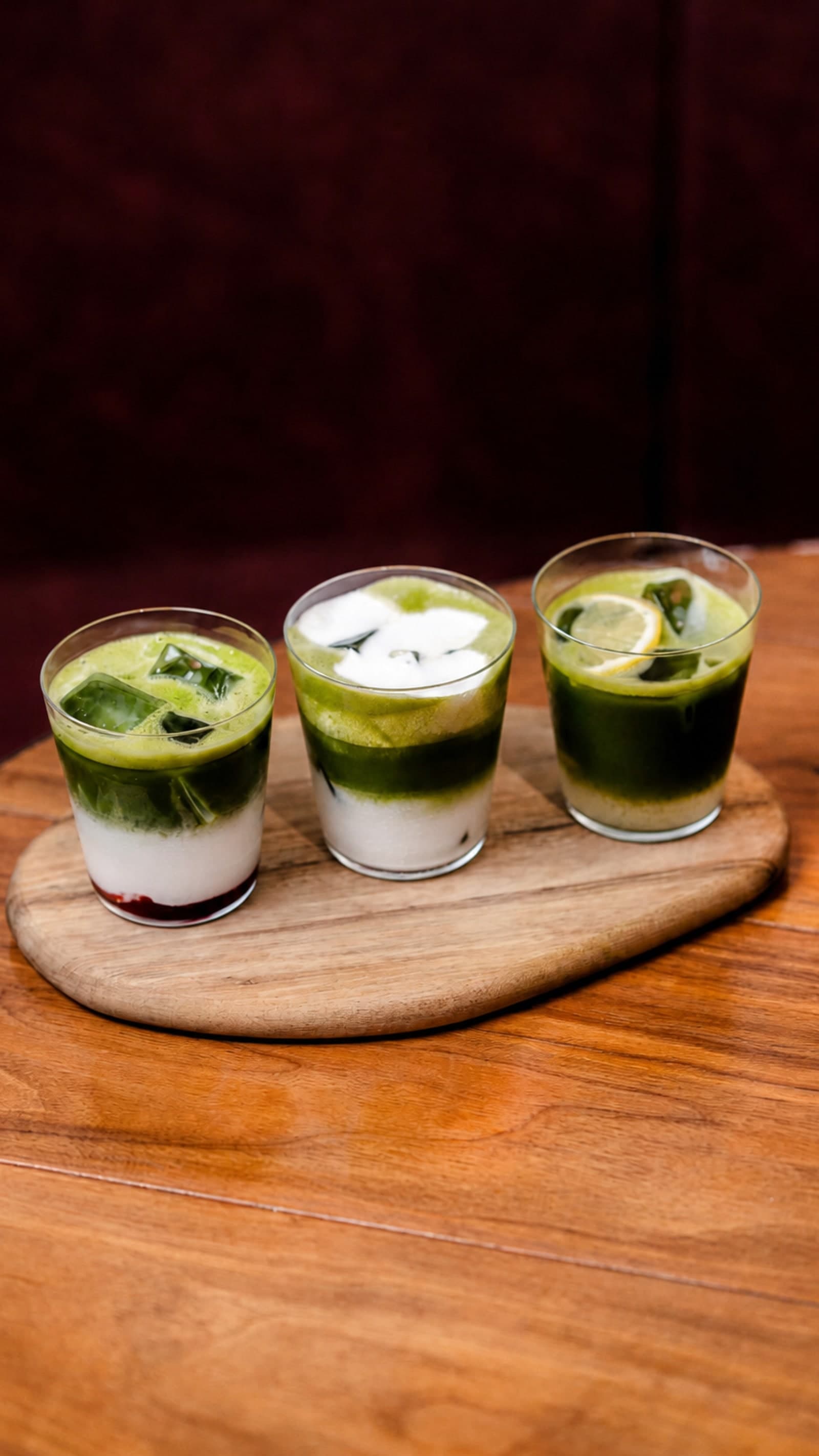 Cafe Gyoen matcha drinks and plating
