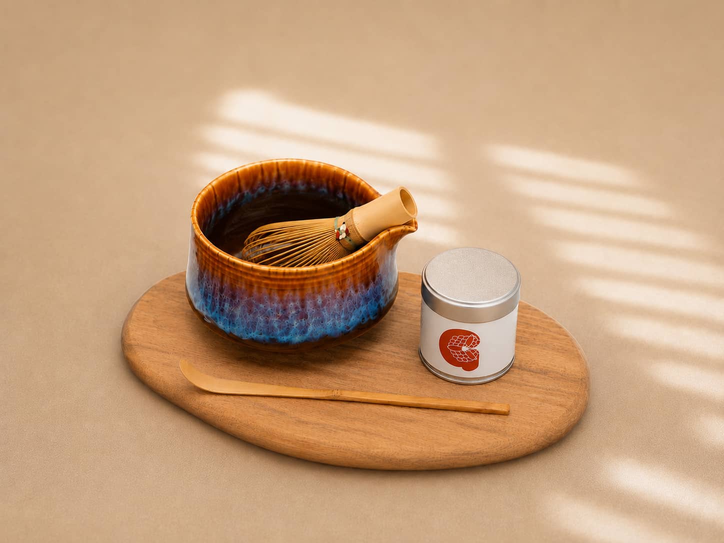Cafe Gyoen Premium tea utensils background